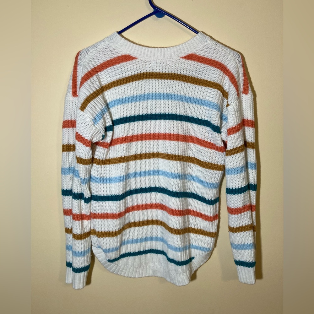 SO white striped sweater